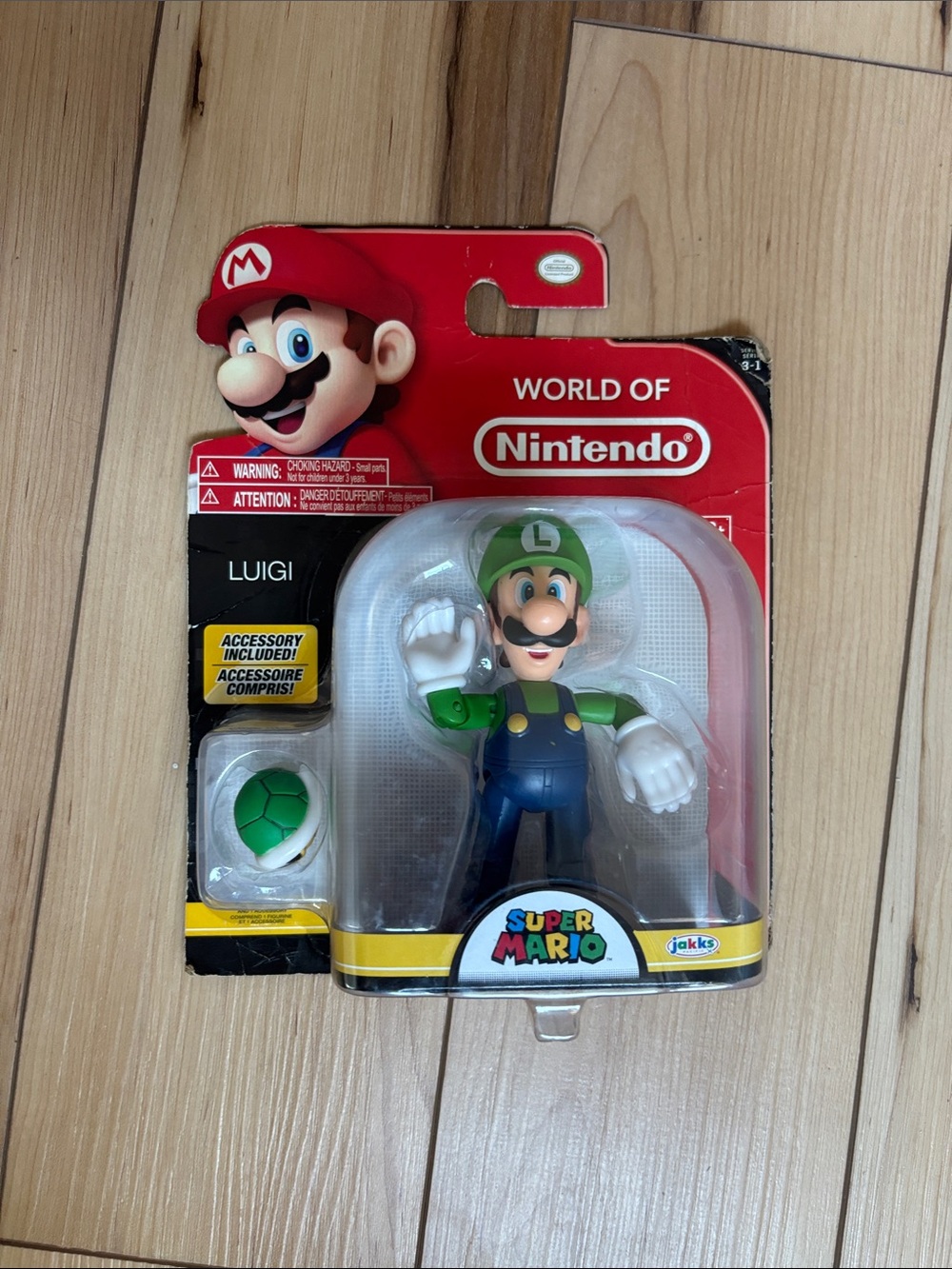 Nintendo Luigi Figure with Green Shell Accessory - Green and Blue